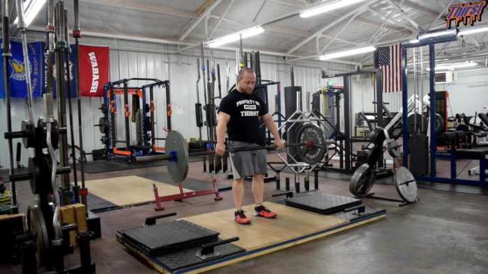 Snatch Grip Deadlift Off Blocks Mats