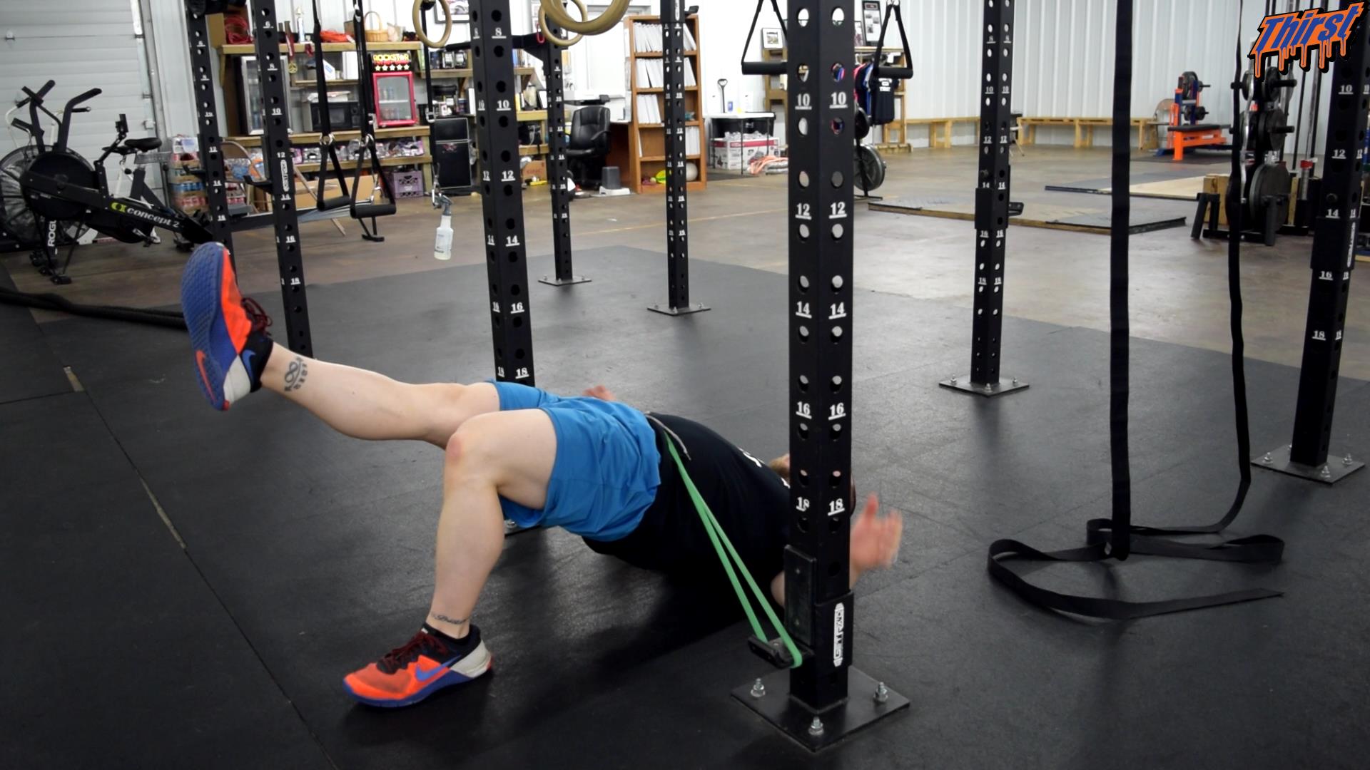 Single Leg Glute Bridge Versus Band THIRST
