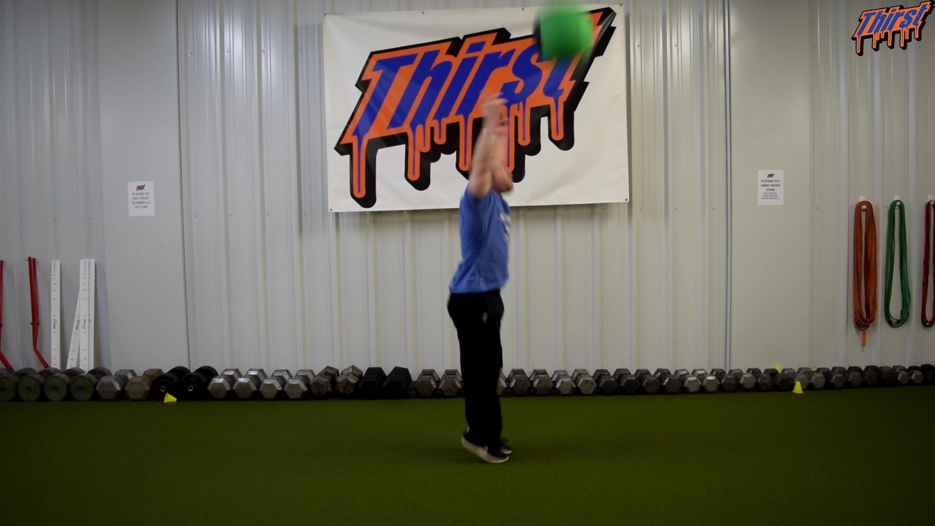 Underhand Vertical Med Ball Toss THIRST
