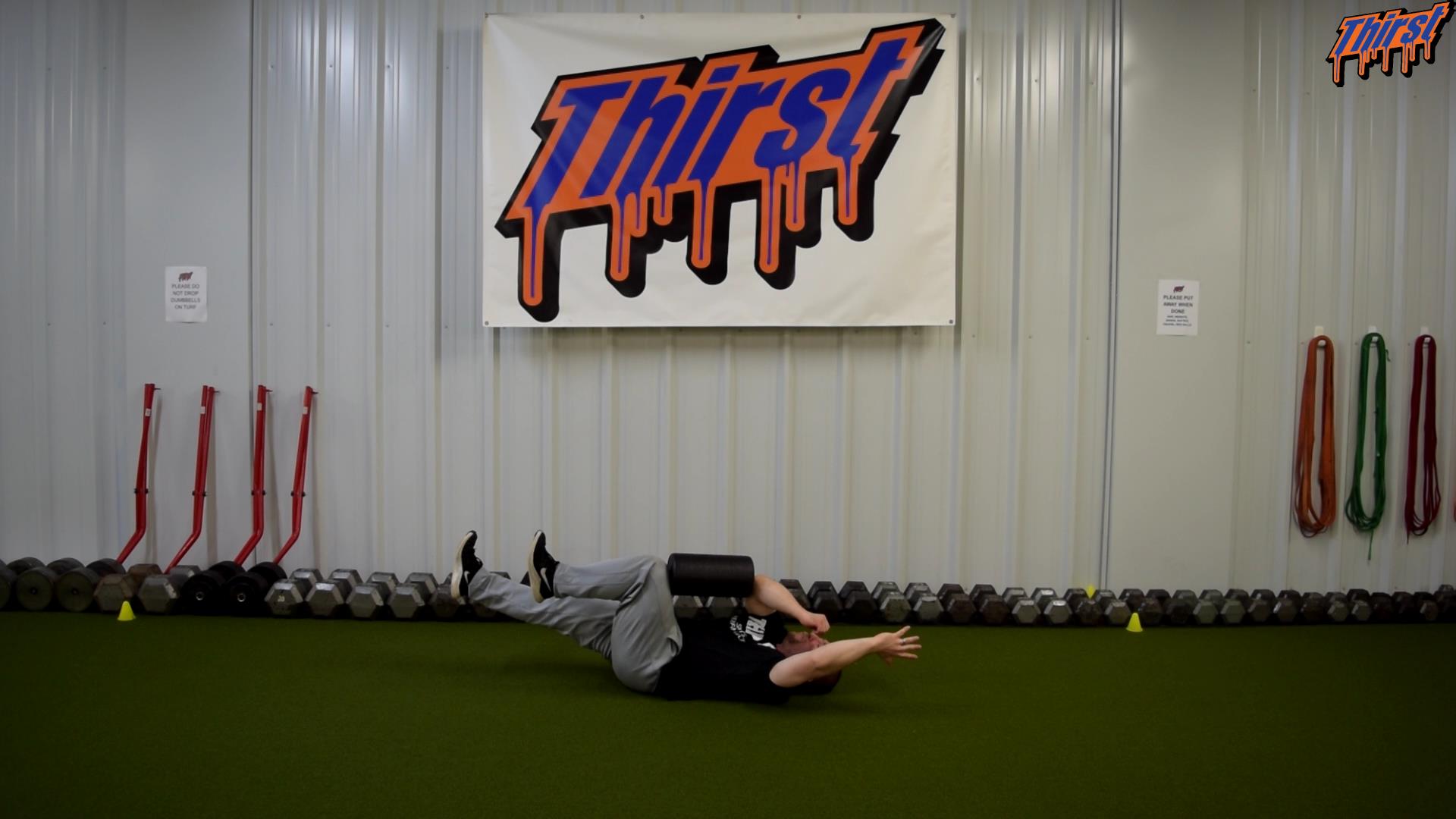 Deadbug With Foam Roller THIRST