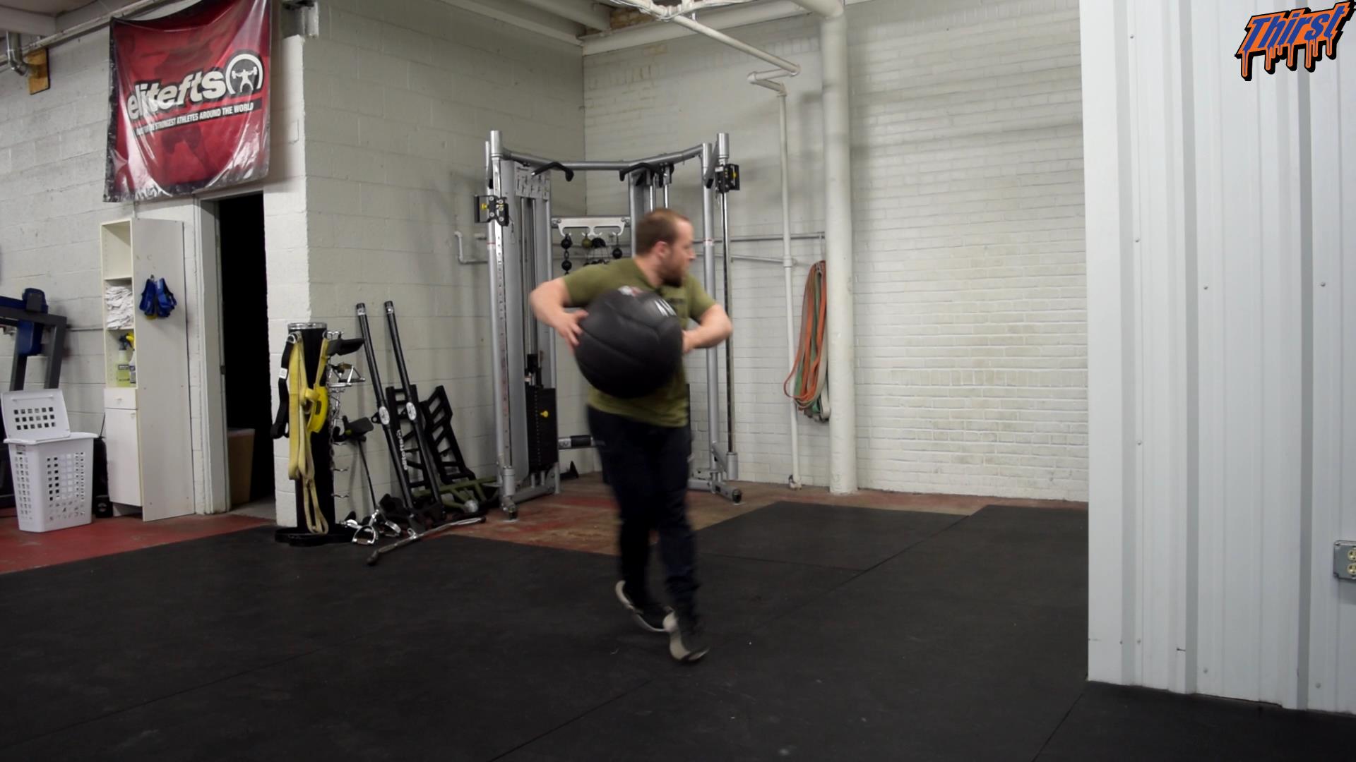 Step Behind Rotational Med Ball Shot Put THIRST