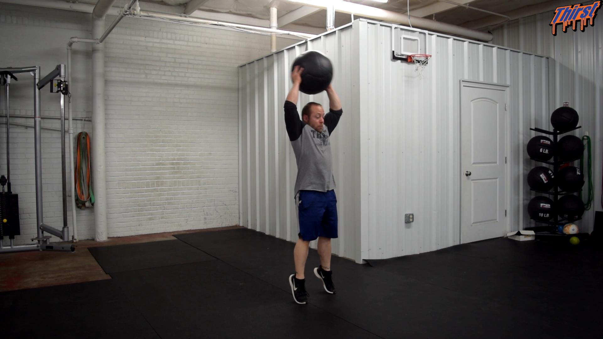 Double Clutch Med Ball Slam