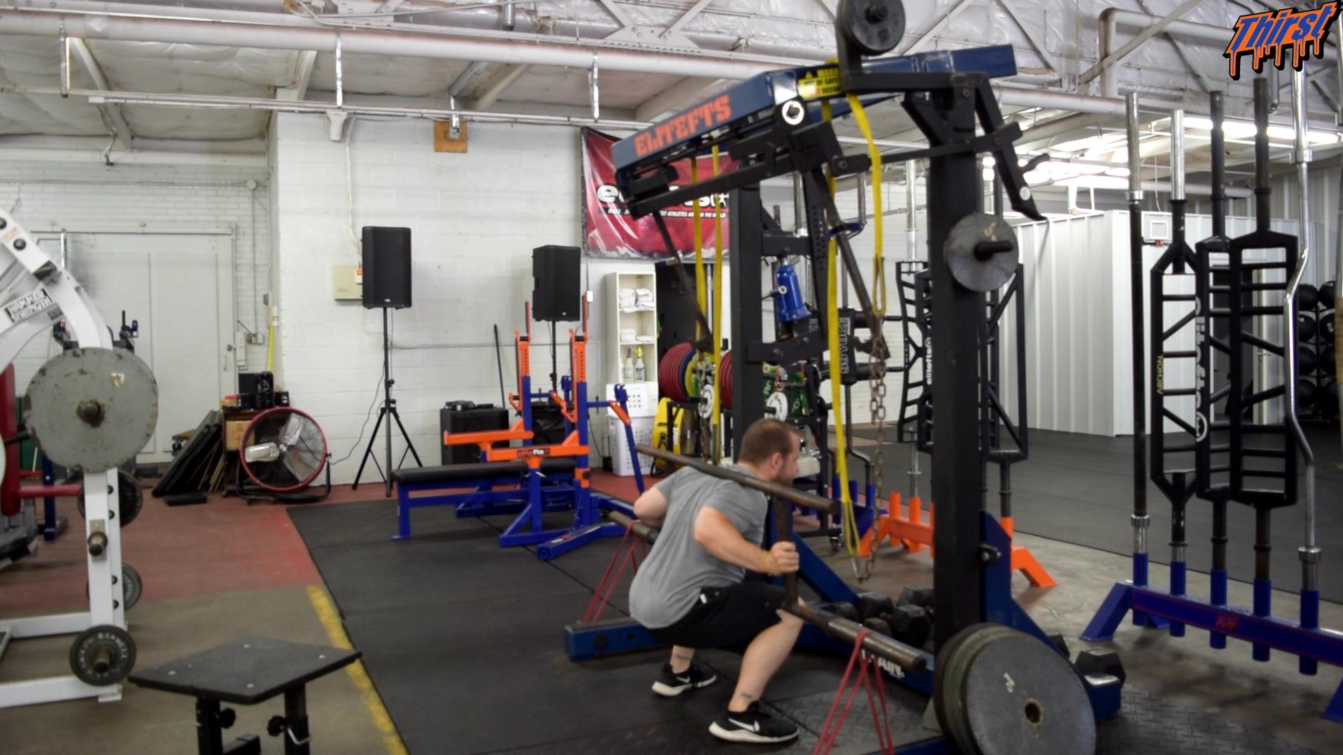 Cambered Bar Squat vs Bands THIRST