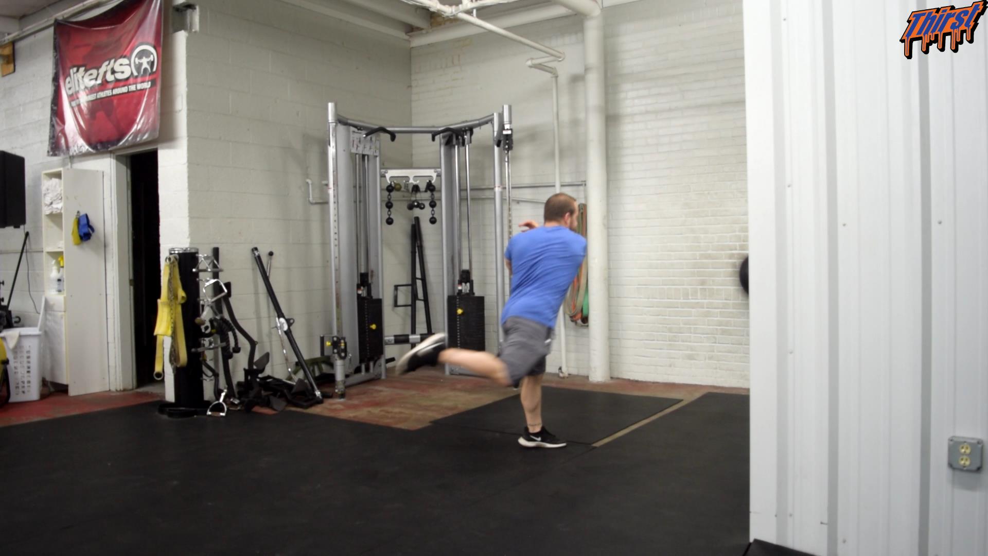 Step Behind Rotational Med Ball Scoop Toss THIRST