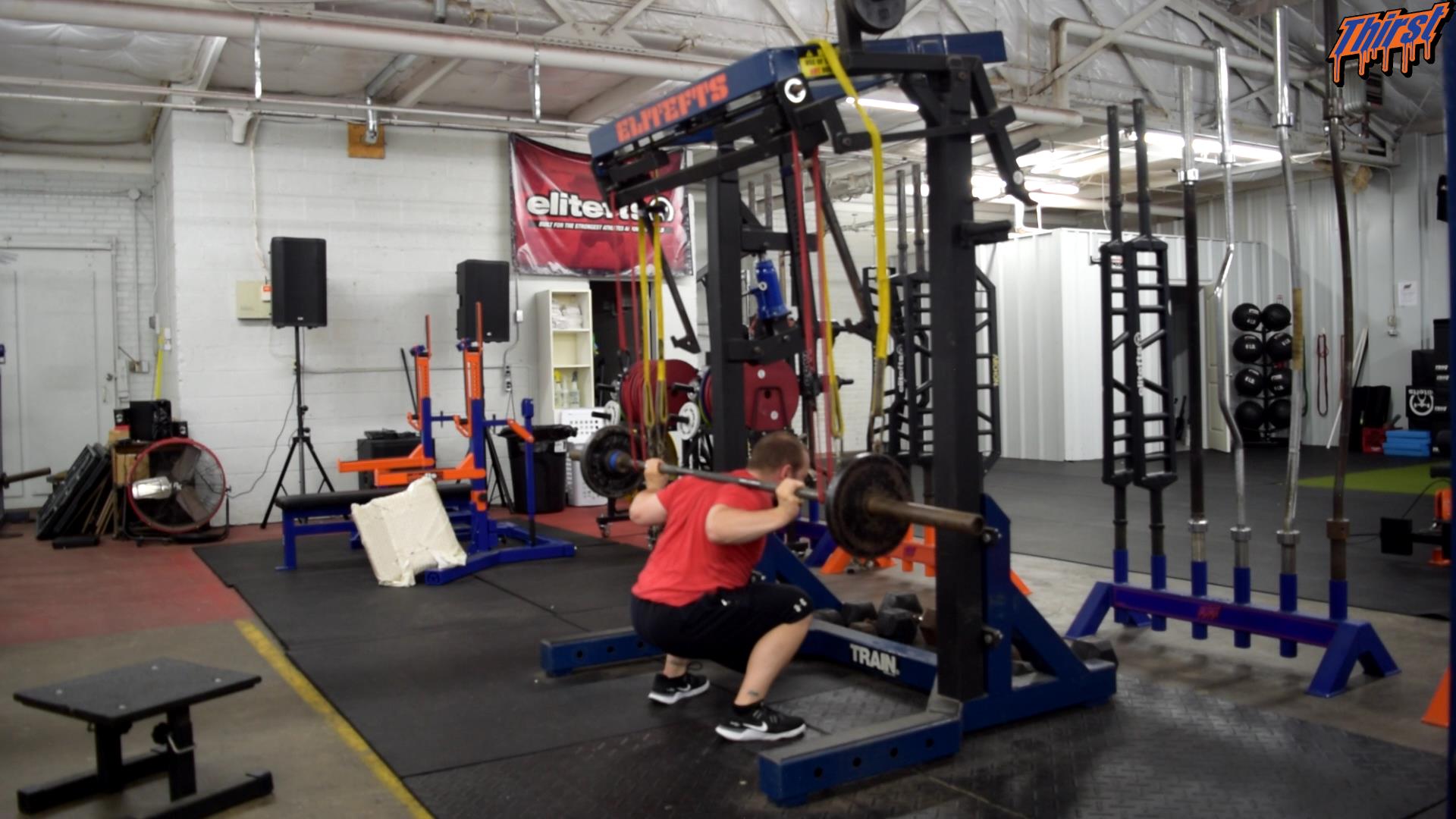 Reverse Band Squat