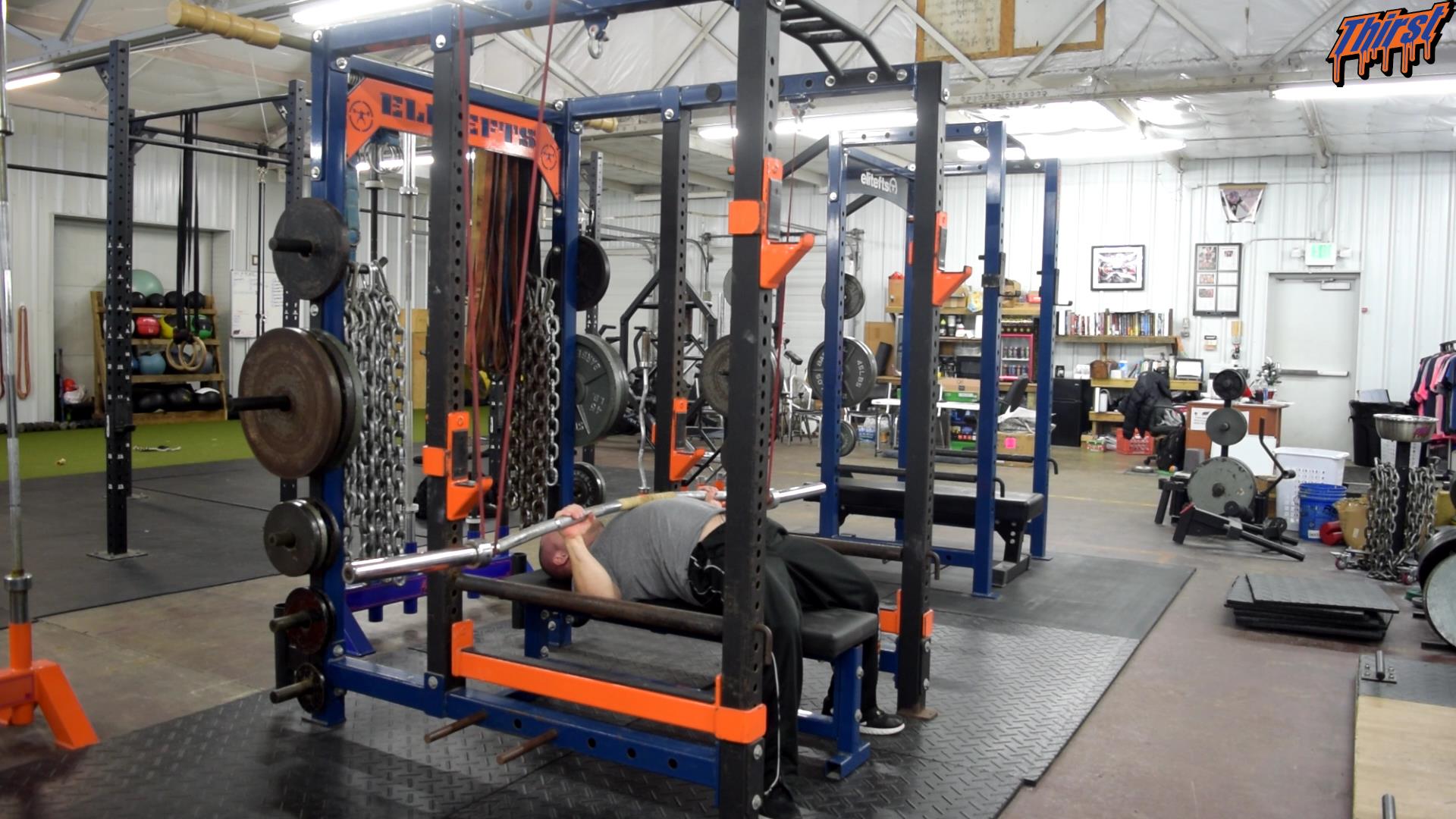 Reverse Band Buffalo Bar Bench Press