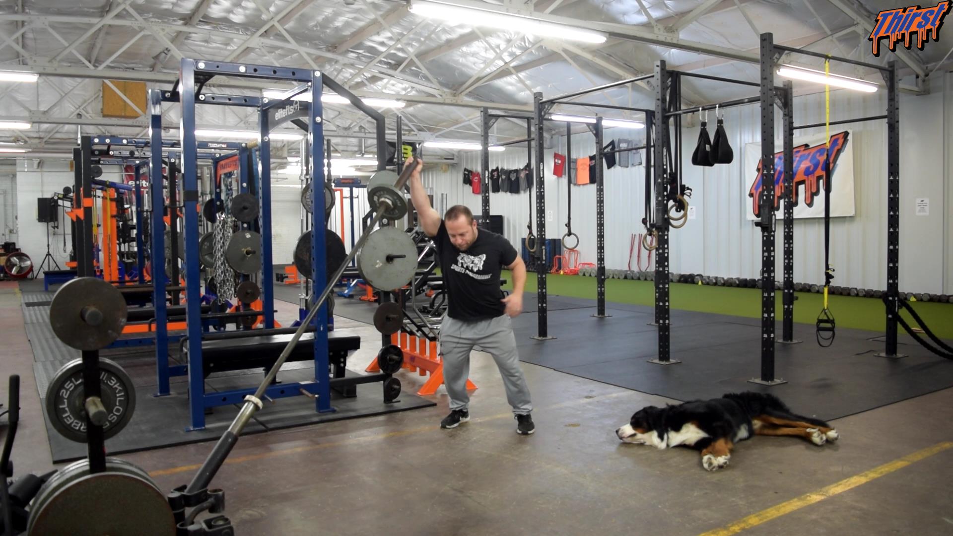 Single Arm Landmine Push Jerk