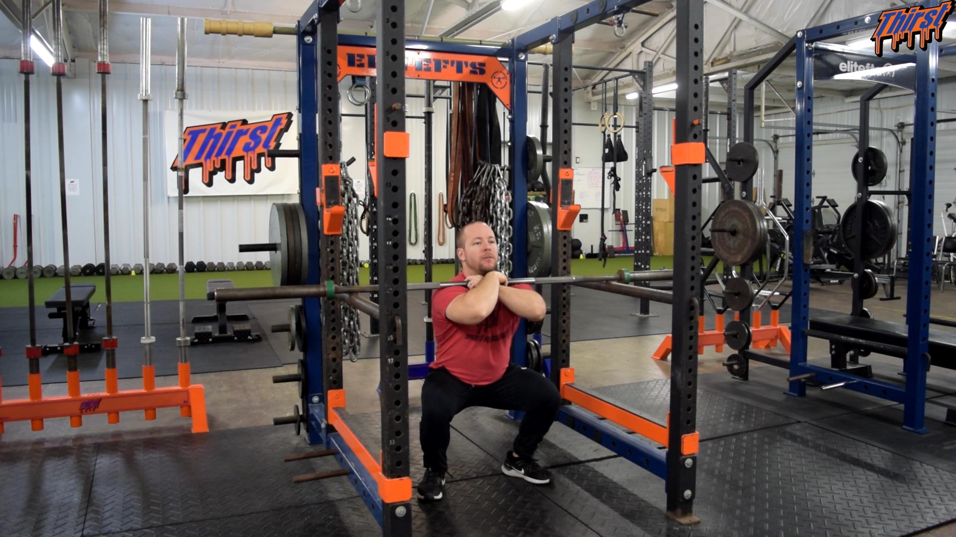 Anderson Front Squat (Front Squat From Pins)