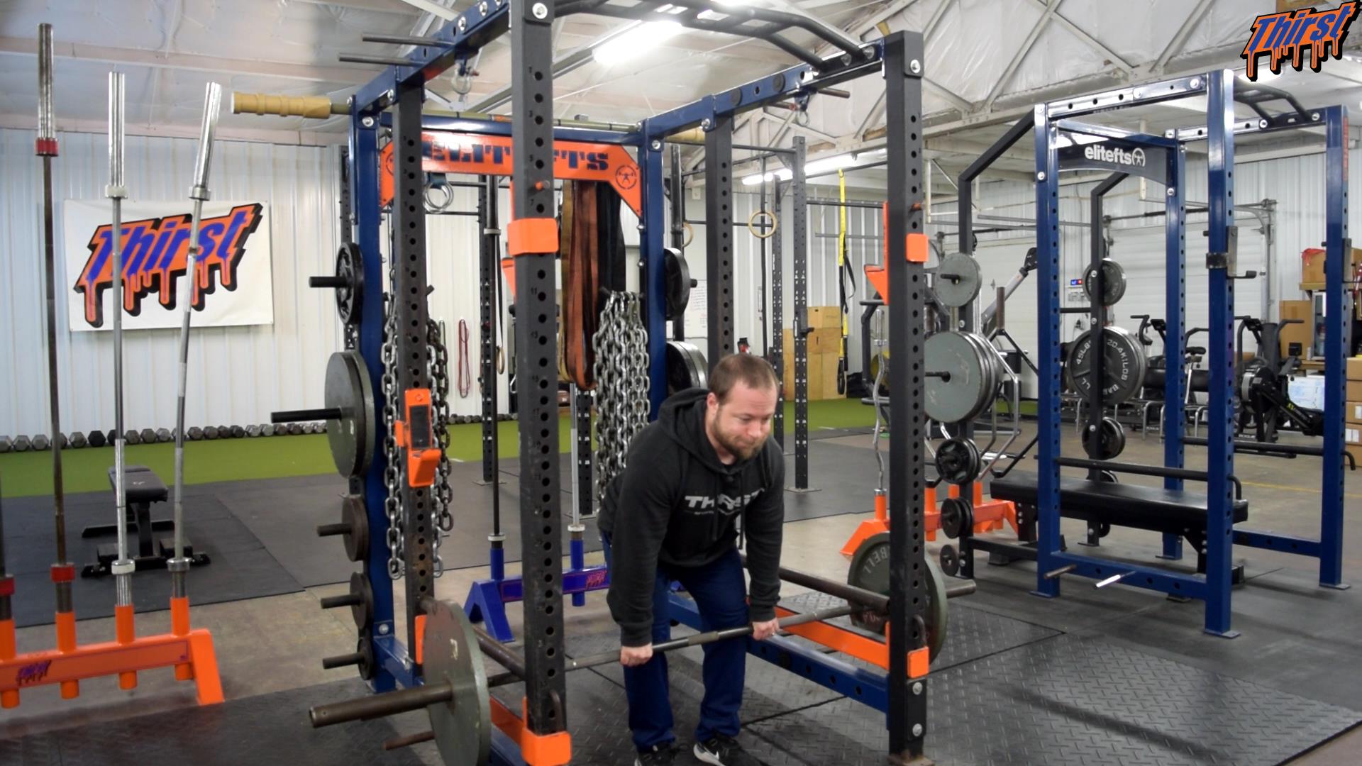 Conventional Deadlift Into Pins