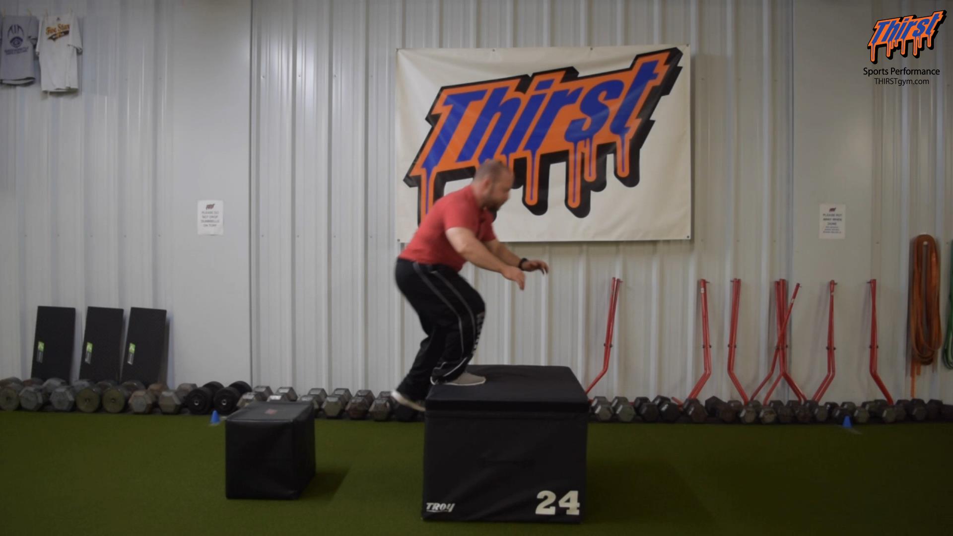Seated Single Leg Box Jump THIRST