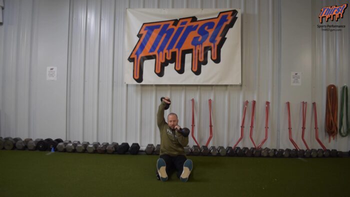 L-Sit Alternating KB Overhead Press