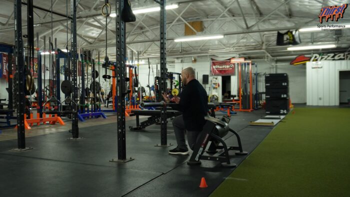 Barbell Zercher Bulgarian Split Squat