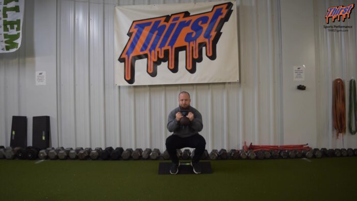 Heels Elevated KB Drop And Catch