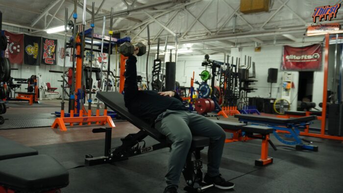 Slight Incline Single Arm DB Bench Press