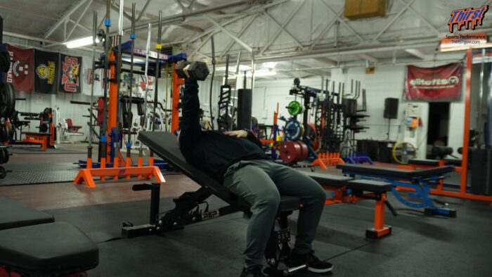 Slight Incline Single Arm Neutral Grip DB Bench Press