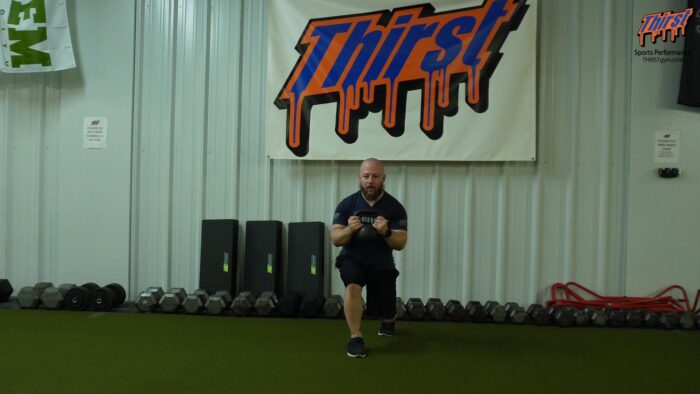 Split Squat KB Drop And Catch