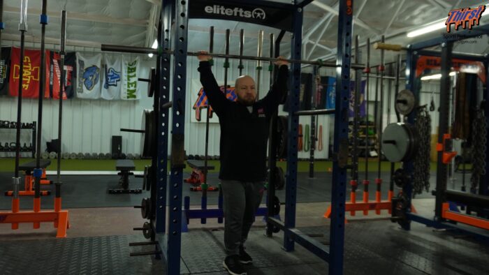Barbell Overhead Press (Military Press) From Pins