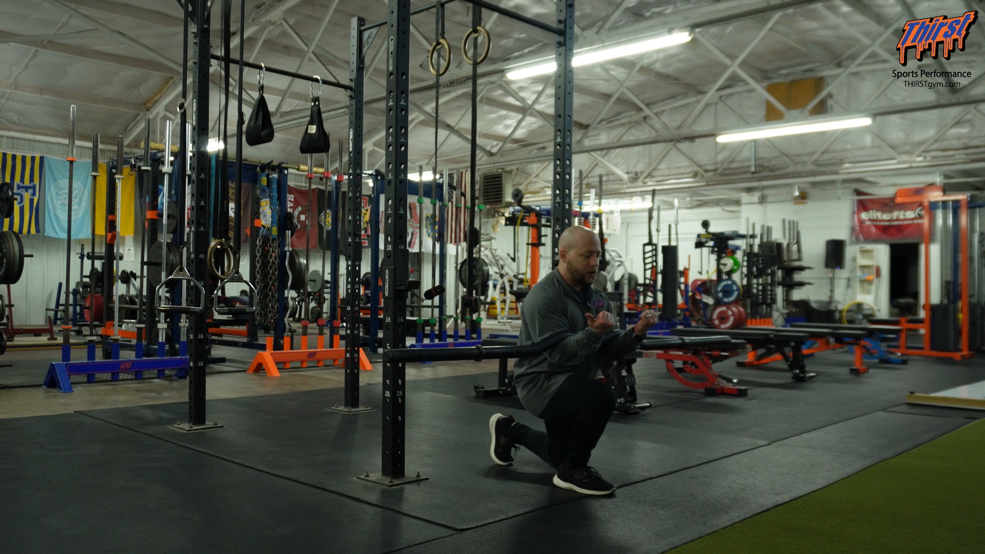 Barbell Zercher Split Squat