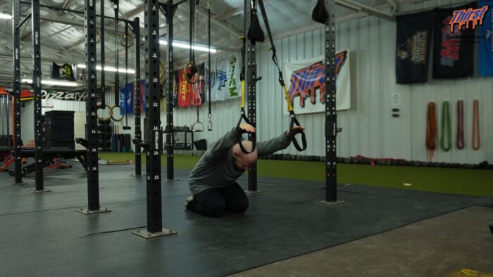 Kneeling TRX Lat Stretch