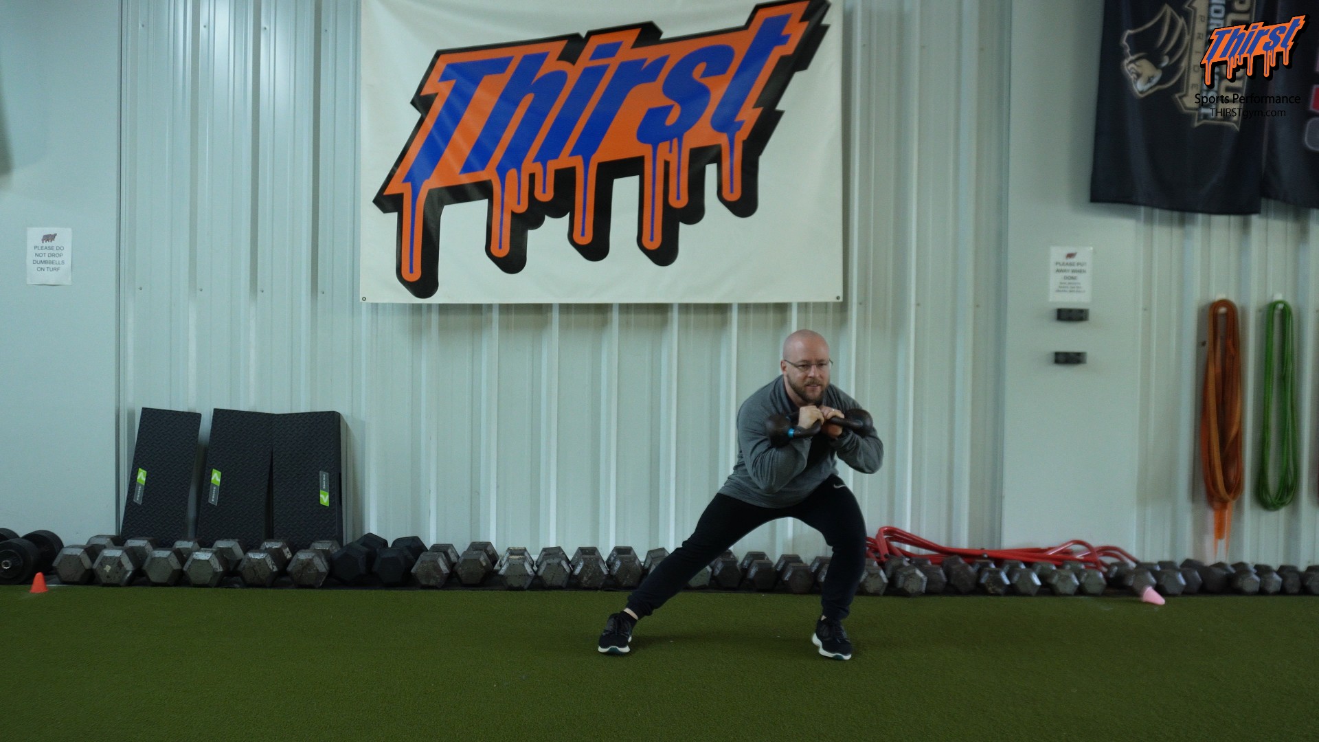 Double KB Front Rack Lateral Lunge