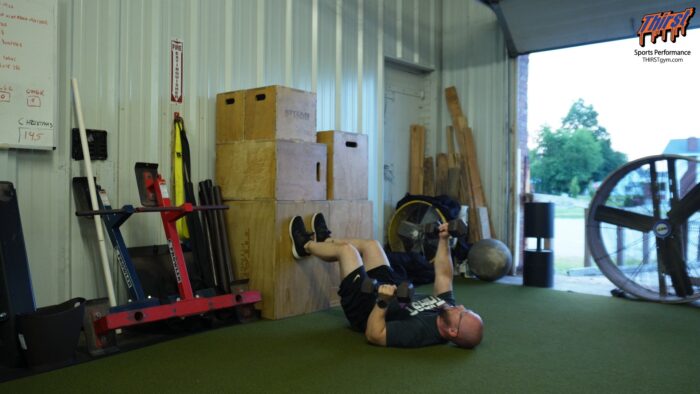 90-90 Alternating Neutral Grip DB Floor Press