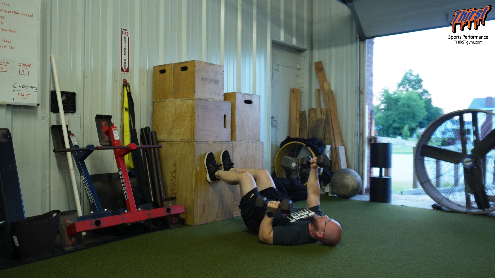 90-90 Alternating Neutral Grip DB Floor Press