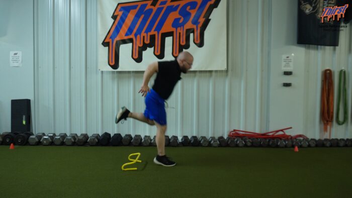 Single Leg Hurdle Hop To Single Leg Broad Jump