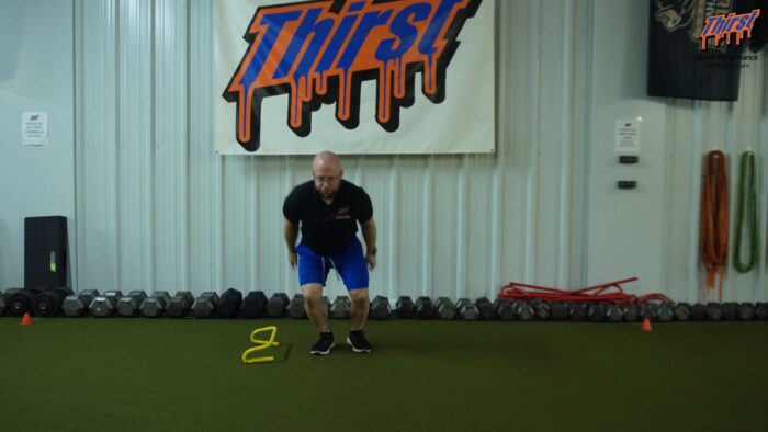 Single Leg Lateral Hurdle Hop To Broad Jump