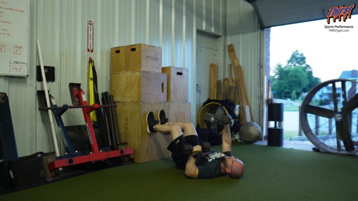 90-90 Alternating DB Floor Press