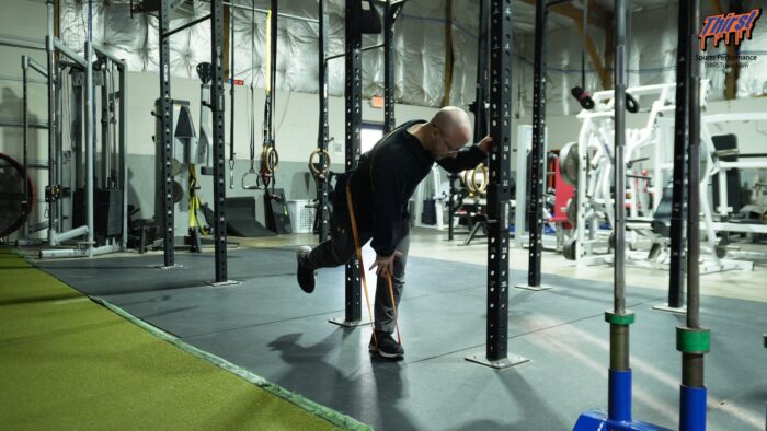 Band Resisted Hip Airplane