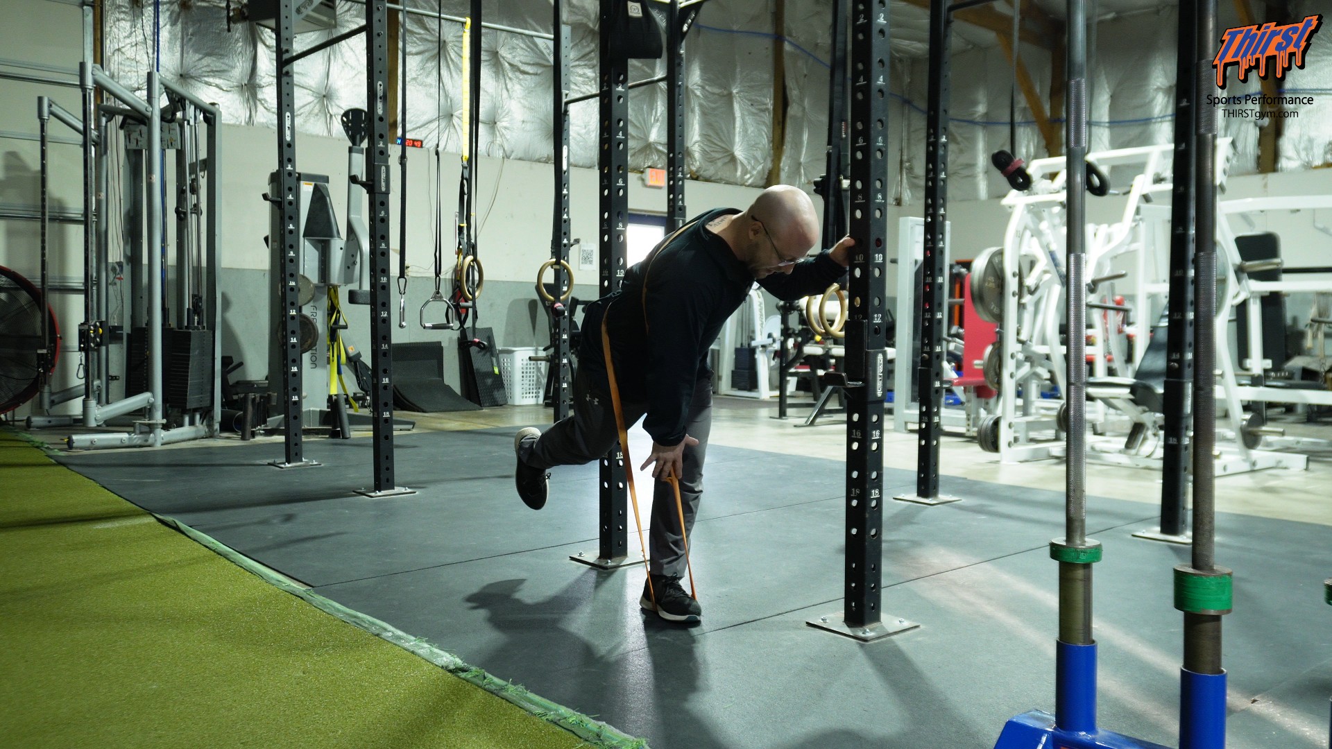 Band Resisted Hip Airplane