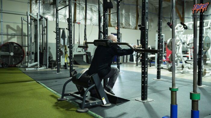 Heels Elevated Hatfield Bulgarian Split Squat