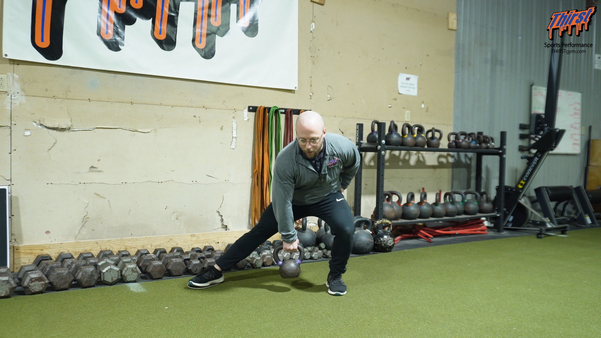 Off-Set KB Lateral Lunge With Slider