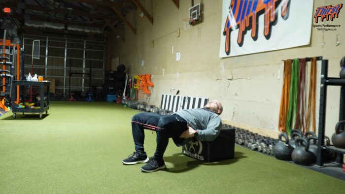 Back Elevated Band Hip Abductions